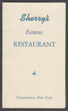 Sherry's Famous Restaurant Cooperstown NY Dessert Menu ca 1950s picture