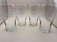 GUINNESS Brewed In Dublin Set Of 4 Pint Glasses Beer Bar Pub Mancave Stout picture