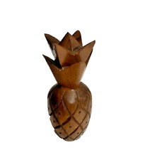Decorative Vintage Hand-Carved Wooden Pineapple 5.5