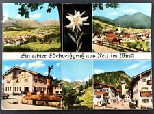 RARE Vintage EDELWEISS PRESSED FLOWER Postcard - Reit Im Winkl Bavaria Germany picture
