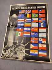 WWII Poster The United Nations Fight For Freedom  WW2  picture