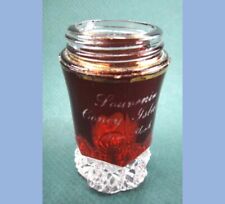 1898 antique RUBY clear CONEY ISLAND SOUVENIR GLASS single salt pepper shaker picture