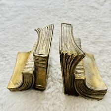 Vintage PM Craftsman Brass Metal Cast Stack Cascading Pair Of Bookends  picture