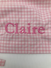 Pottery Barn Kids Small Gingham Easter Basket Liner CLAIRE mono Pink read EA picture