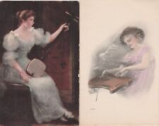 Beautiful women musicians postcards (2) u1907, c1910 picture