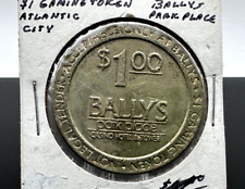 VINTAGE BALLY'S PARK PLACE CASINO HOTEL TOWER ATLANTIC CITY $1 TOKEN - L408 picture