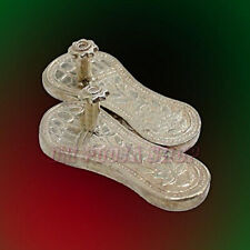 Traditional Pure Silver Charan Paduka For Worship Om Pooja picture