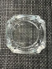 Vintage Canada Clear Glass Square Rounded Corner 4 Slots Ashtray 3.5