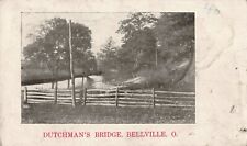 Dutchman's Bridge Bellville Ohio OH 1909 Postcard picture