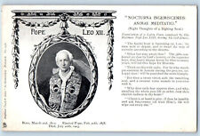 Italy Postcard Pope Leo XIII Latin Poem c1910 In Memoriam Tuck Art Antique picture