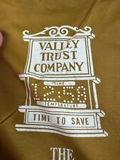 Vintage “The Valley Trust Company”  Time To Save Vinyl Bank Bag AS IS picture