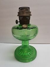 Aladdin Green Glass Beehive Kerosene Lamp W/Burner and Cap picture