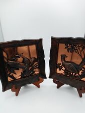 Vintage 1963 Coppercraft Guild Copper 3D Pheasant And Duck Framed Wall Pictures picture
