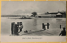 Providence Fields Point Dock Scene Rhode Island RI Antique Postcard c1900 picture