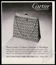 1951 Cartier jewelry jeweled handbag purse photo vintage print ad picture