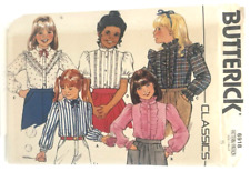 Rare Butterick Classics Pattern #6918 - Childrens Blouse - (Size 5) picture
