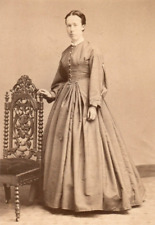 Antique 1800s CDV Photo Beautiful Young Woman Emma Torrance Latrobe PA Shadle picture