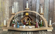 Kathe Wohlfahrt German Schwibbogen Lighted Candle Arch Nativity Christmas Market picture