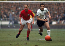 Franz Beckenbauer Moves Away From Bobby Charlton 1966 Old Photo picture