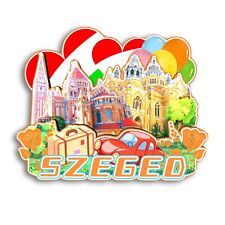 Szeged HUNGARY Refrigerator magnet 3D travel souvenirs wood craft gifts picture