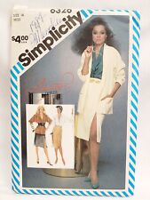 VTG 80’s Uncut Simplicity Pattern 6326 Diana Ross Mock Wrap Skirt Jacket 14 picture