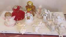 Lot of 13 Assorted Vtg Angel Christmas Ornaments picture