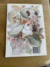 Stuart Hall Vintage Stationary Writing Tablet Floral Fantasy Fairy 50 Sheets picture