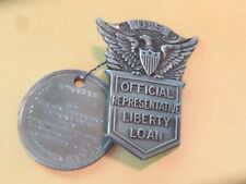 Original WWI US Liberty Loan Representative Badge/ German Cannon Medallion (W38) picture