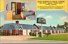 Jack Murray's Brick Cabins Jacksonville Florida FL 1941 Postcard  room view a2 picture