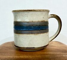Vintage Otagiri Horizon Mug Gray Blue Brown Striped Speckled Hippie Boho Japan picture