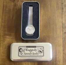 NEW RARE Raggedy Ann & Andy Watch with Stainless Steel Band Tin Box from Japan picture
