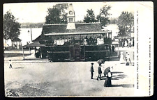 Vintage Postcard 1906 Double Deck Trolley Car, Celeron Park, Chautauqua Lake, NY picture