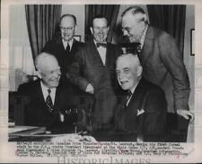 1953 Press Photo President Eisenhower, Canadian Prime Minister Louis St Laurent picture