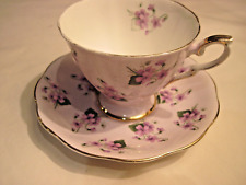 Royal Standard Bone China Lavendar Tea Cup & Saucer Floral PurpleViolets England picture