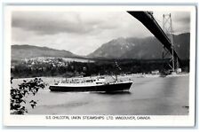 1951 SS Chilcotin Union Steamships LTD Vancouver Canada RPPC Photo Postcard picture