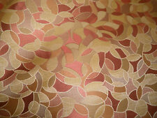 SCALAMANDRE woven  silk linen geometric gold rust green knit back new  2+yds  picture