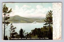 Moosehead Lake ME-Maine, Mouth Of Moose River, Antique, Vintage c1913 Postcard picture