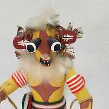 Navajo Kachina Doll Yellow Ahote Signed Authentic Native American Handmade picture