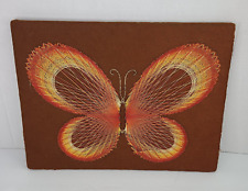 Vintage Butterfly String Art MCM 70's MOD Wall Art Vintage Home Decor picture