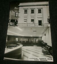 RARE RPPC National Citizen's Bank INTERIOR, Canby Minnesota Vintage Postcard picture