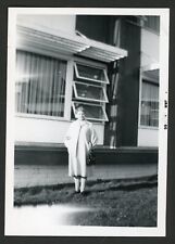 Woman Outside Mittersville Alpine Inn Hotel Photo 1950s Franconia New Hampshire picture
