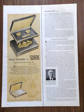 1958 Swank Jewelry Tie Klips Ad Royal Humidor Cigarette Box & Jewelry Set picture