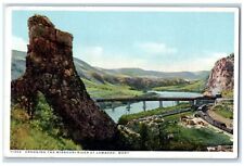 c1910's Crossing The Missouri River At Lombard Montana MT Unposted Postcard picture