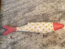 OLD 19” Wooden FISH FOLK ART Decor picture