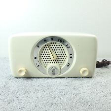 Zenith Tube Radio K510W AM Vintage MCM Mid Century White Tabletop Tested Works picture