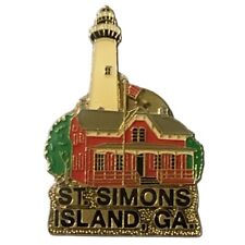 St. Simons Island Georgia Lighthouse Museum Scenic Travel Souvenir Pin picture