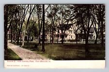 Fort Madison IA-Iowa, Fourth Street From Central Park, Antique Vintage Postcard picture
