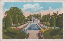 1920s Postcard A Beautiful Home in Florida Trees Palms UNP 5847d2 picture