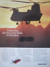 5/1992 PUB BOEING CHINOOK HELICOPTER SWISS ARMY KNIFE SWISS KNIFE ORIGINAL AD picture
