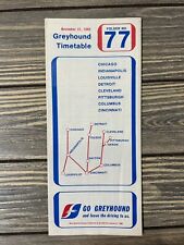 Vintage November 21 1982 Greyhound Timetable Folder 77 Brochure Pamphlet picture
